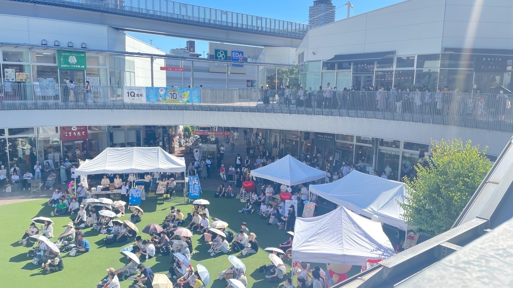 当日のもりのみやキューズモールBASEの様子