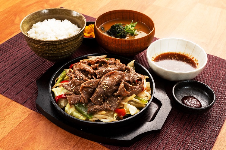 ラム肉と野菜のジンギスカン定食