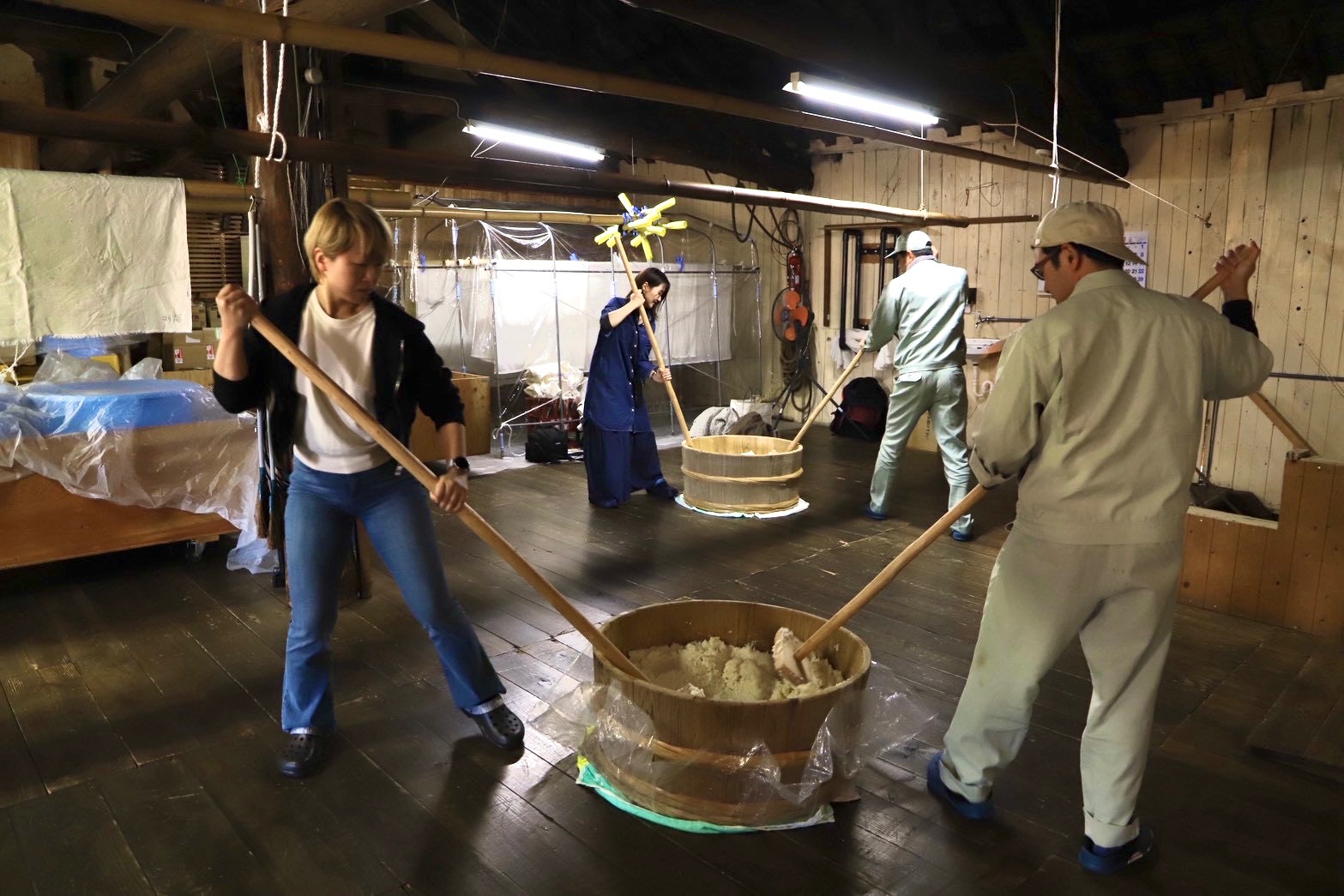 伝統技法の「酛摺」