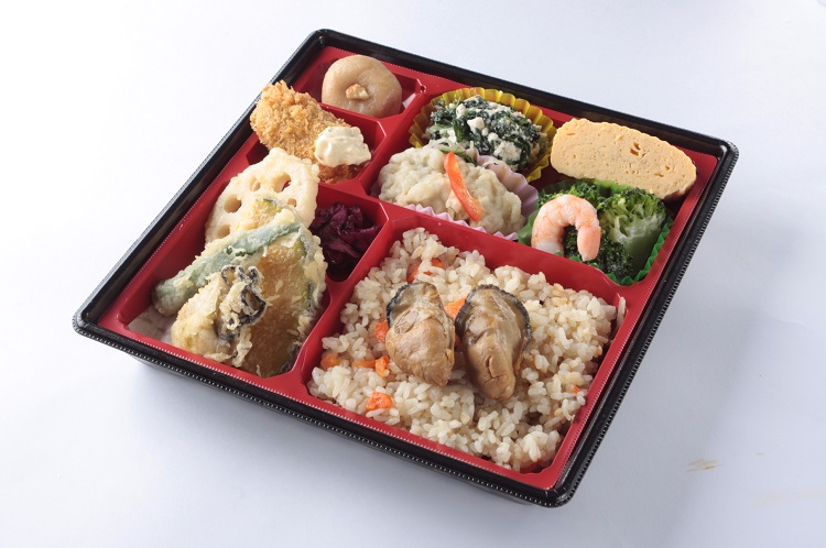 広島産牡蠣ご飯と早春の味覚弁当:1,099円(税込1,186円)