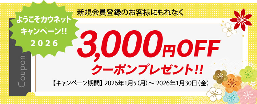 3000円クーポンプレゼント