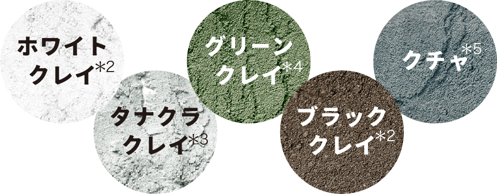 5種のクレイ