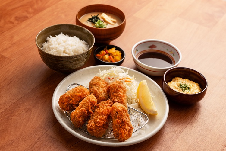 カキフライ定食(6個) 1,480円(税込)