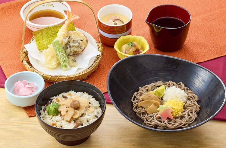 松茸ご飯と松茸すだちおろしそば膳
