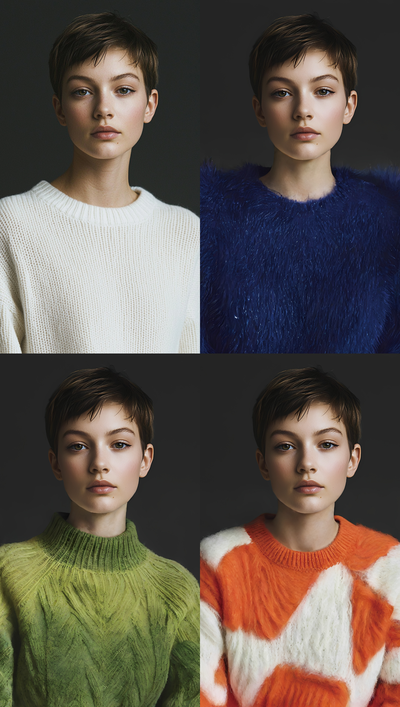 3つの個性的なニットウェア着せ替え