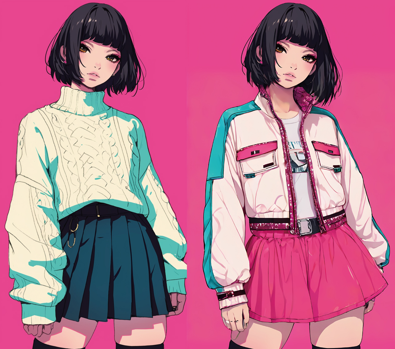 アニメキャラクターファッション着せ替え