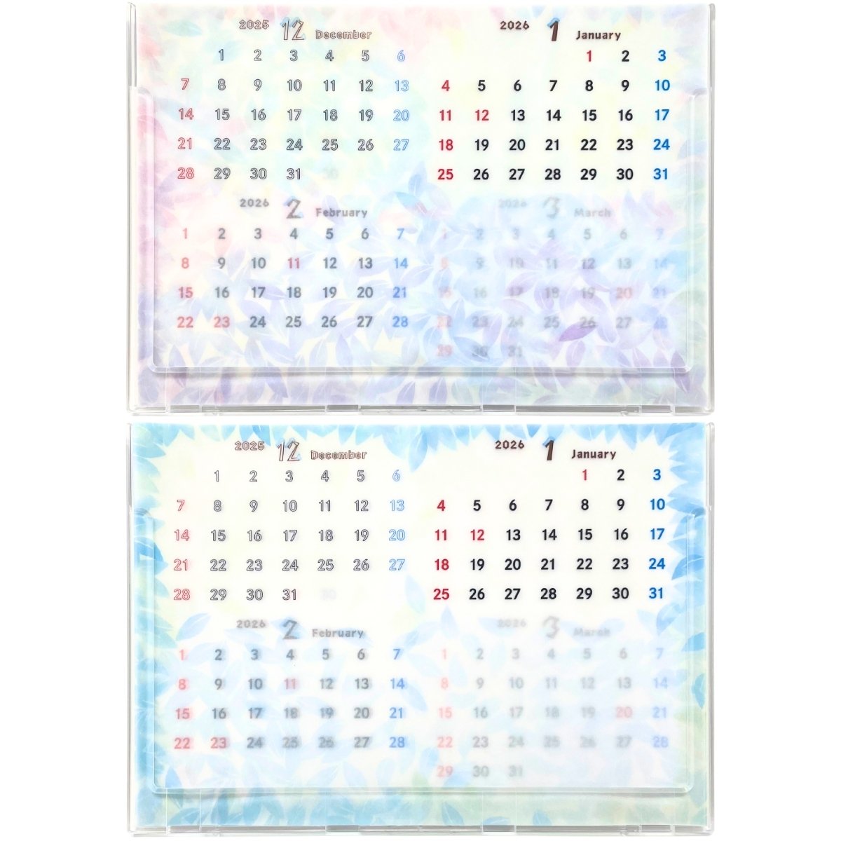 透けるカレンダー