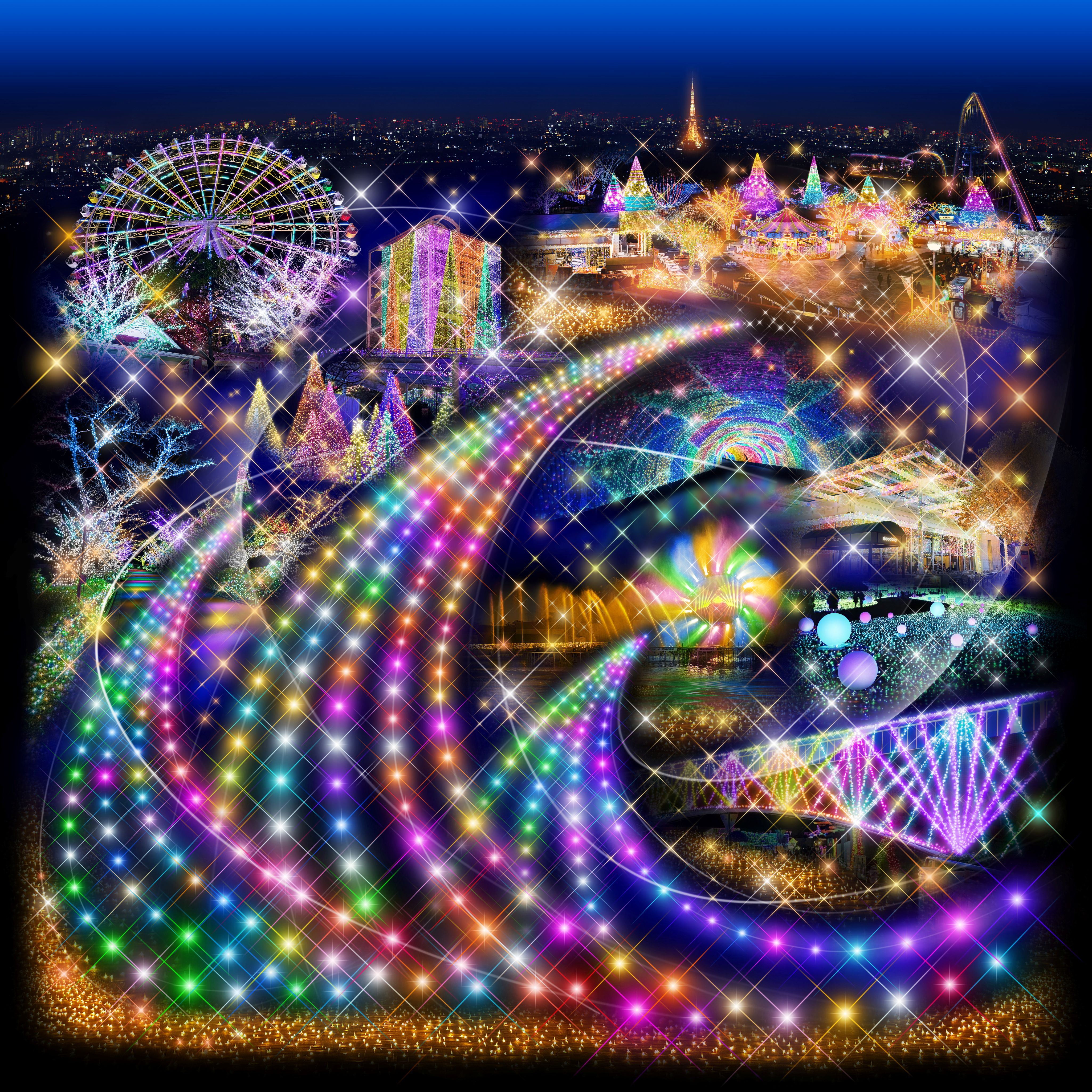 よみうりランド ジュエルミネーション2025メインビジュアル ⒸMOTOKO ISHII LIGHTING DESIGN