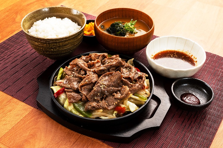 ラム肉と野菜のジンギスカン定食 ラム肉大盛