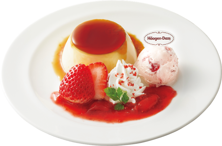 いちごとプリンプレート