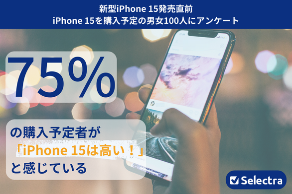 iPhone 15発売目前】75%の人がiPhone 15の価格を「高い」と回答