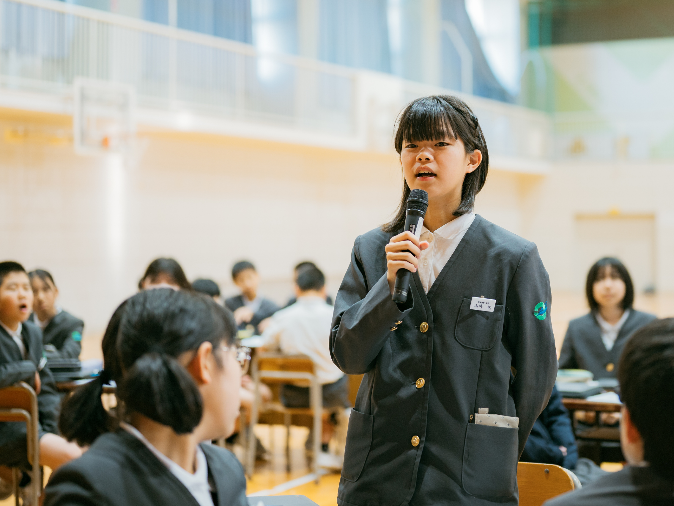 授業の感想を言う児童の様子