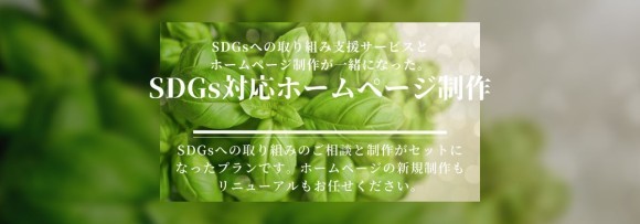 SDGs対応ホームページ制作タイトルロゴ