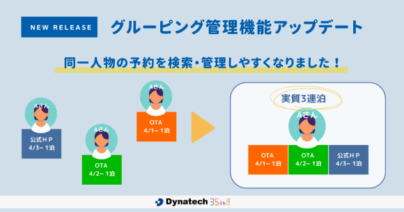 グルーピング管理機能アップデート