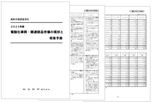 2023年版　電動化車両・関連部品市場の現状と将来予測　サンプル