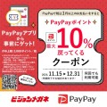 ビジョンメガネ「PayPayポイント最大10%戻ってくる」キャンペーン：2024年11月15日（金）～12月31日（火）まで