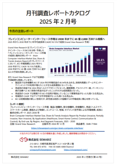 月刊調査レポートカタログ　2025年2月号
