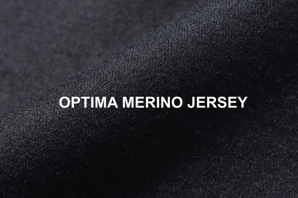 SOTOH独自開発素材、OPTIMA MERINO JERSEY。日本製。