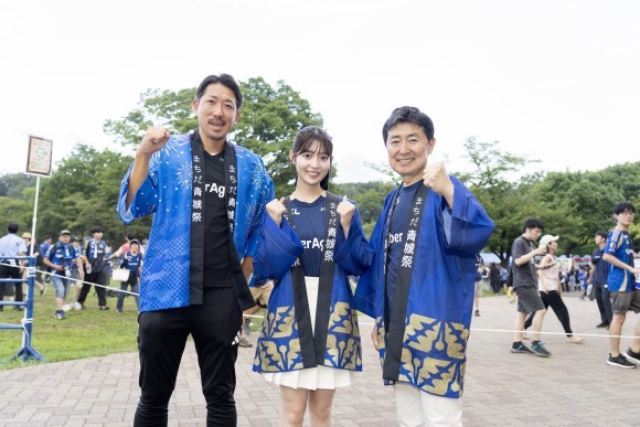 人物画像（左：深津康太さん　中：阪口珠美さん　右：笠井信輔さん）