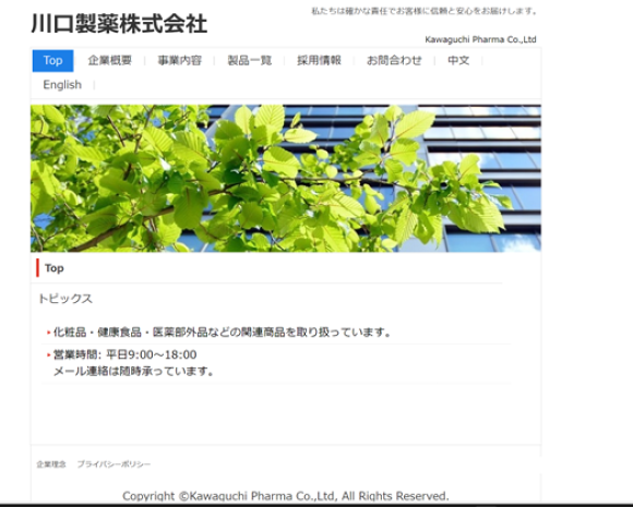 川口製薬株式会社が設立されました。