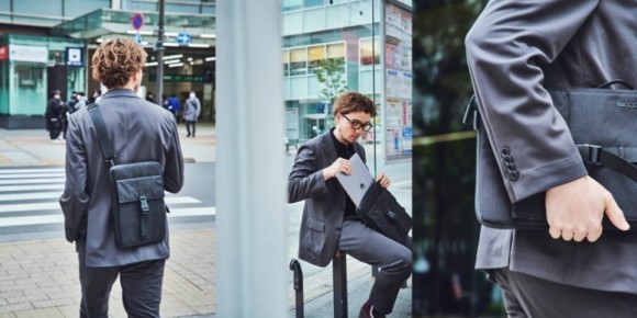 利き手やスタイルに合わせてカスタマイズできる「極薄ノートPCバッグ」