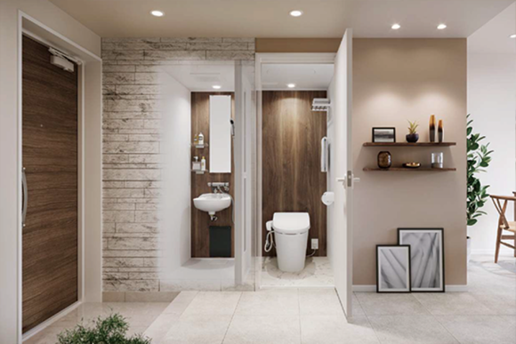 従来のユニットバスをバス・トイレ別に分けて新しい付加価値を生み出すソリューション提案