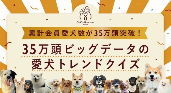日本最大級35万頭の愛犬ビッグデータを活用したトレンドクイズを公開！