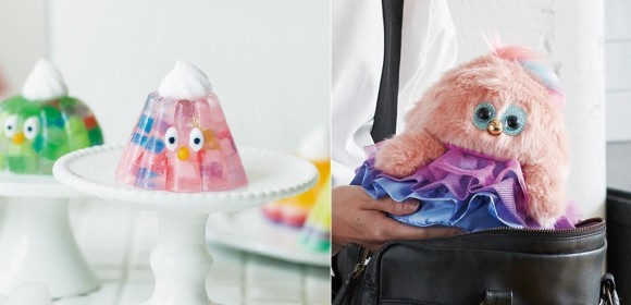 新アイテム「カラフルなゼリーのモンスターせっけん」（左）とシリーズアイテム「目が合うたびスキになる。ともだちモンスターマルチーポーチ」