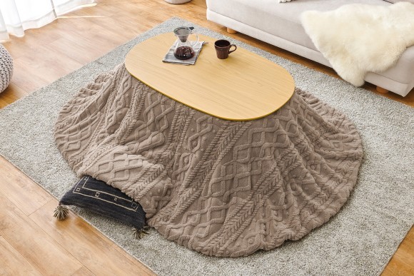 [幅100][単品/セット] 楕円形こたつ Aurora+Luna/moku moku/poka/メレンゲ新発売