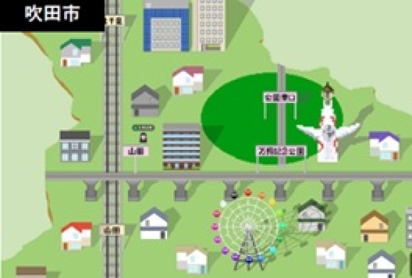 働クエストKANSAI吹田市マップ