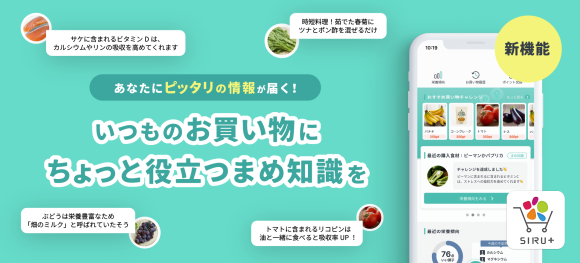 栄養管理アプリ「SIRU＋（シルタス）」の新機能「お役立ちコンテンツ」β版
