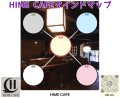 HIME CAFEの内装を背景としたオリジナルのマインドマップ
