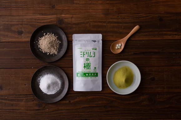 商品「ミドリムシの極」パッケージと成分イメージ