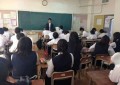 母校の中学校での授業の様子