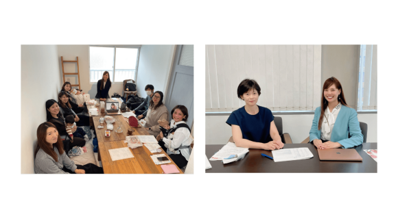 座談会と、北海道庁へママの声を届けた様子