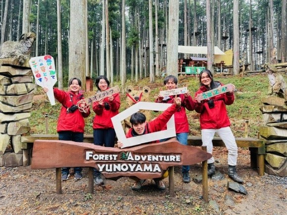 特製看板で写真撮影