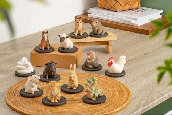 幸せを授ける十二支木彫りコレクション