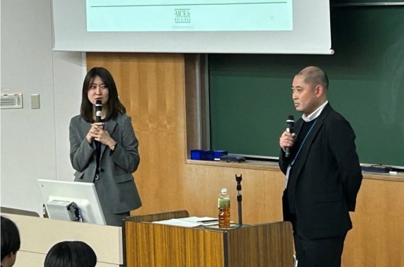 PE-BANK採用担当の丸山が 母校の産業能率大学でキャリアストーリーについて講演