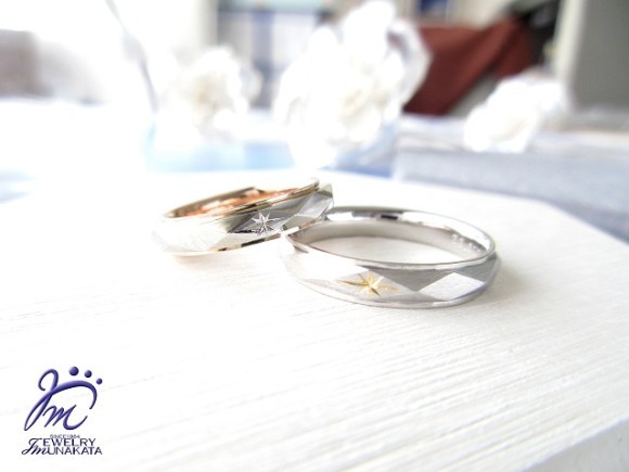 【結婚指輪】同じデザインでもプラチナとコンビが選べます