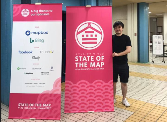 絵画修復士→エンジニアに転身したCTOの清水 オープンストリートマップの活動をしている様子