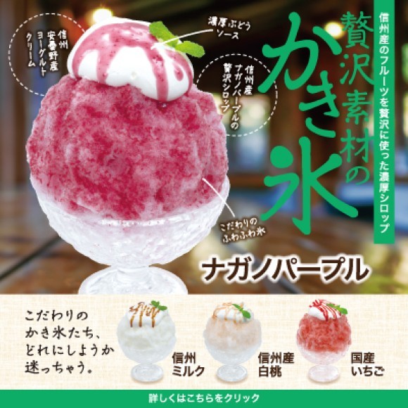 信州厳選素材のかき氷～安曇野産ヨーグルトクリーム～