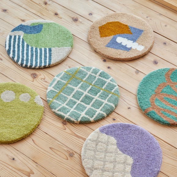 [円形35R] ウールチェアパッド 座布団 dotto ドット