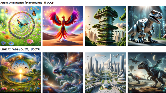 LINE AI「AIキャンバス」とApple Intelligence「Image Playground」を活用した画像生成サンプル