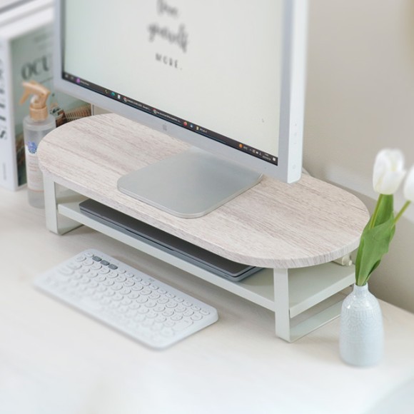 ナチュラルで柔らかなデザインが大人カワイイ「モニタースタンド」