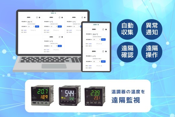 温調器とシステムWebアプリイメージ