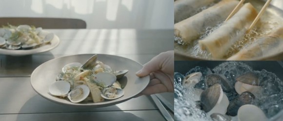 高山都さん監修「はまぐりのスープパスタ」「煮はまぐりとのりの春巻き」