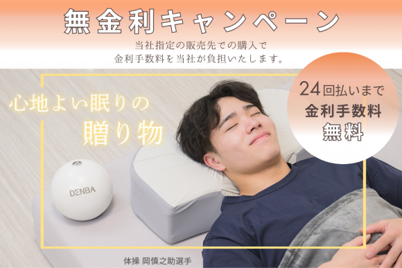 【好評につき延長!】“寝る美顔器枕”「DENBA Sleep」 ショッピングクレジット無金利キャンペーン