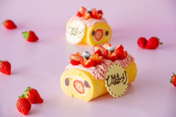 ひな祭り　あんバターロールケーキ