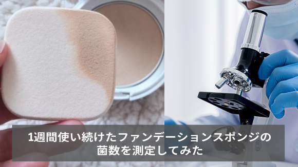 1週間使い続けたファンデーションスポンジの菌数を測定してみた