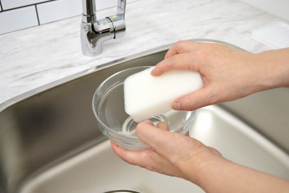 KK-580_日本製のキッチンスポンジ_ホワイト_KOKUBO小久保工業所